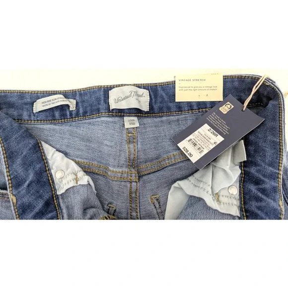 Women's High-Rise Slim Straight Fit Jeans Vintage Denim Wash Size 2 26R - Picture 4 of 6